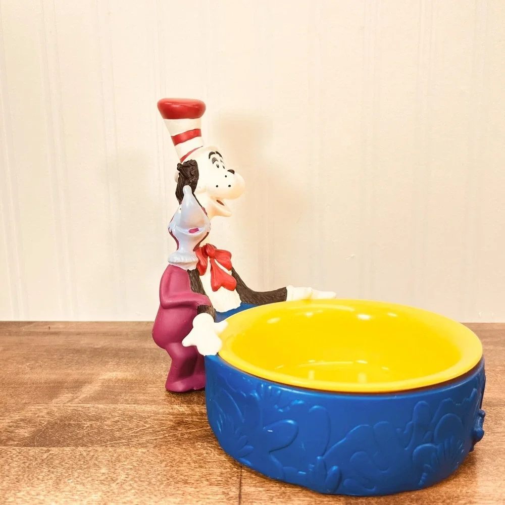 Dr Seuss Vintage 1997 figure Bowl Dish‎ Cat Hat Wubbulous World of Henson